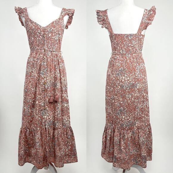 Cleobella Sophia Midi Dress in Pink Size Small - Picture 2 of 14